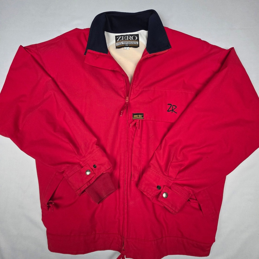 VTG Zero Restriction Gore-Tex Golf Outerwear Jacket Mens L Full Zip Windbreaker